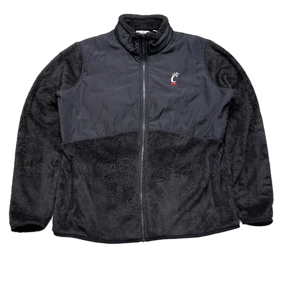 University Of Cincinnati Champion Zip Up Fleece Jacket Black - Picture 1 of 6
